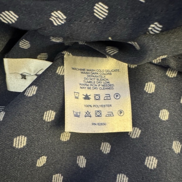 Lands' End Size 2 Multi-Color w/Polka Dots 3/4 Sleeve Button-Front Blouse - EUC - Picture 5 of 5